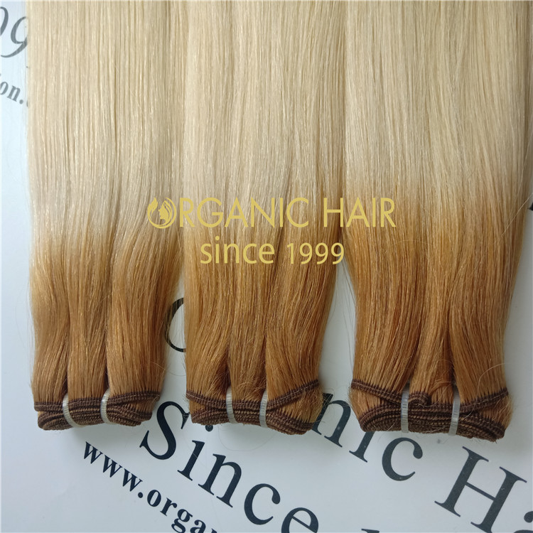 #8/60 double drawn remy high quality russian  hair weft A73